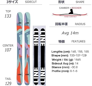 スキー LINE SIR FRANCIS BACON 178cm LINE BACON スキー 178cm 140