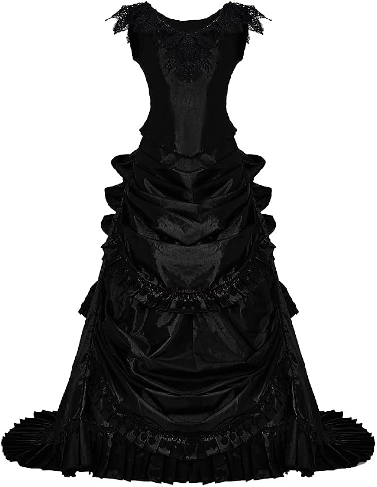 Amazon.com: Fortunehouse Women's Gothic Victorian Bustle Wedding