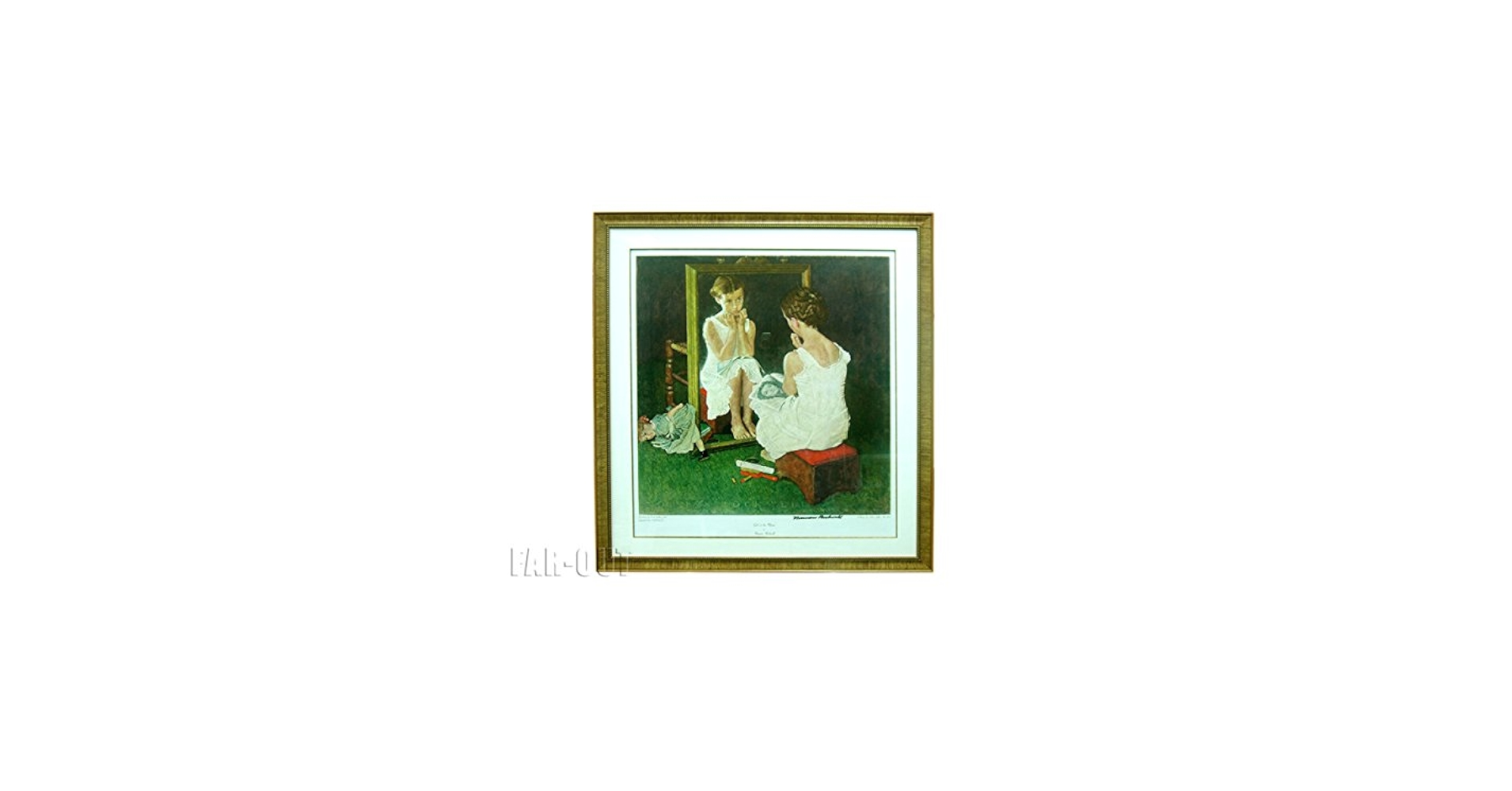 Amazon.co.jp: Norman Rockwell ノーマン・ロックウェル 鏡に向かう
