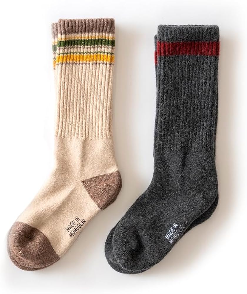 Amazon.co.jp: [NOOS] ウールソックス2足セット 羊と暮らす靴下 ひざ下