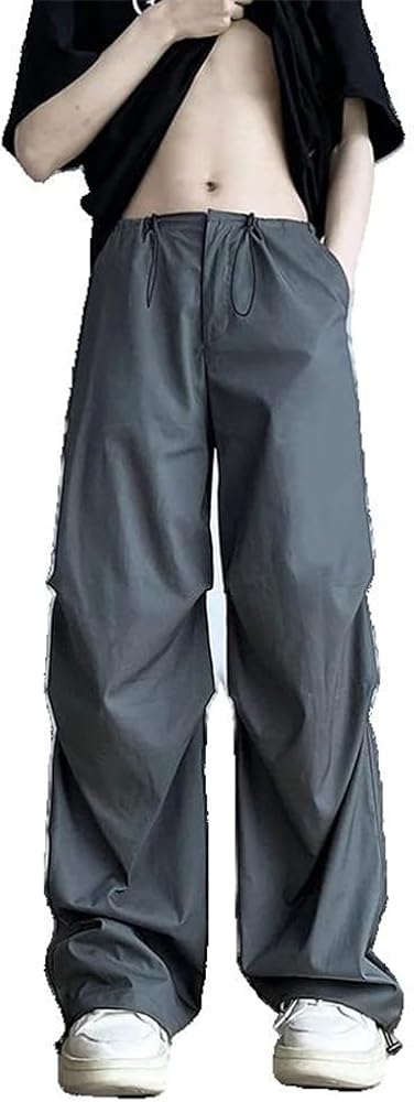Amazon.com: Xingfenly Parachute Pants Men Japanese Wide Leg