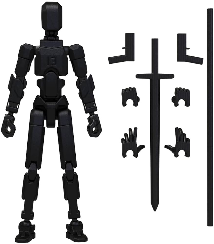 Amazon.com: MerryXD T13 3D Action Figure,Assembly Completed Dummy