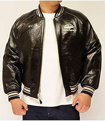 Amazon | [アヴィレックス] バーシティ 羊革 ラムレザー ジャケット