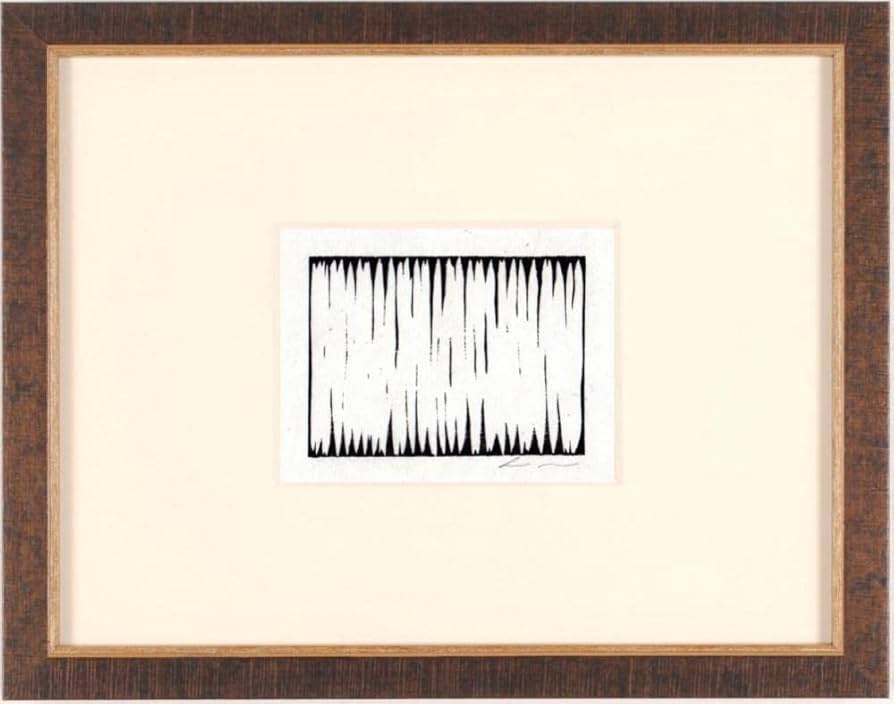 Amazon | 李禹煥(リ・ウーファン) 削りによる場面 現代アート 絵画 木