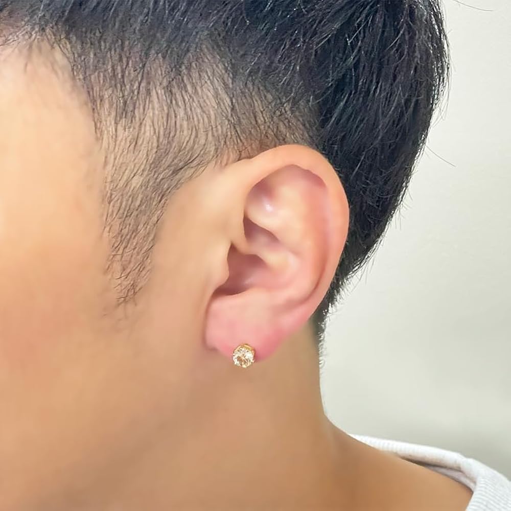 b*s様 K18YG ブラウンダイヤモンド0.55ct 片耳ピアス 一粒ピアス b*s様