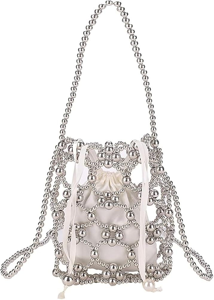 Amazon | ENMNM パーティーバッグ ビーズ パール ショルダー ハンド