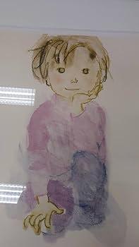 Amazon.co.jp: いわさきちひろ リトグラフ版画 『立てひざの少年