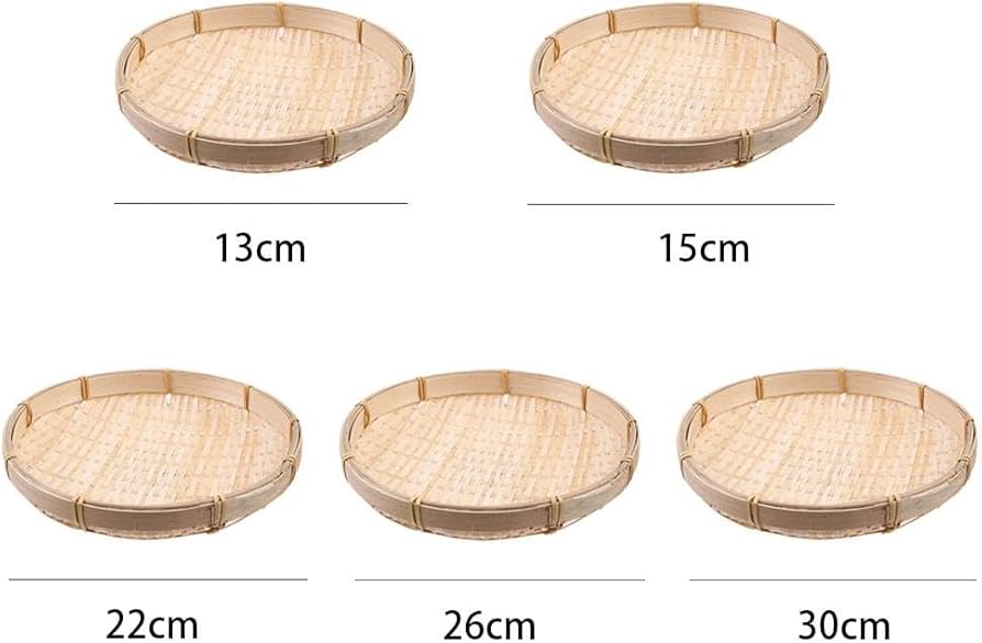Amazon.com: generic Round Woven Bamboo Basket, Handmade Weaving