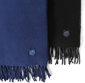 Amazon | Maison Kitsune メゾンキツネ フォックロゴ 大判ストール