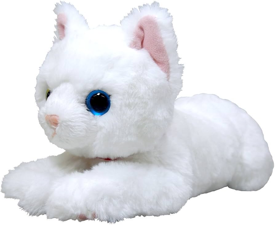 Amazon.co.jp: ひざねこ ぬいぐるみ ホワイト オッドアイ Sサイズ