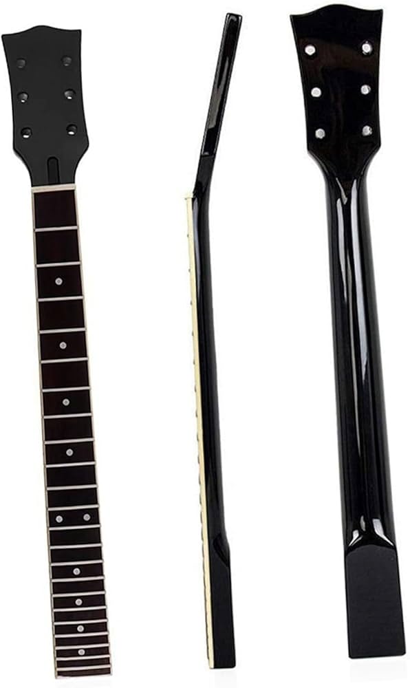 Amazon | ギターのネック 光沢のある黒 22 フレット メイプル エレキ