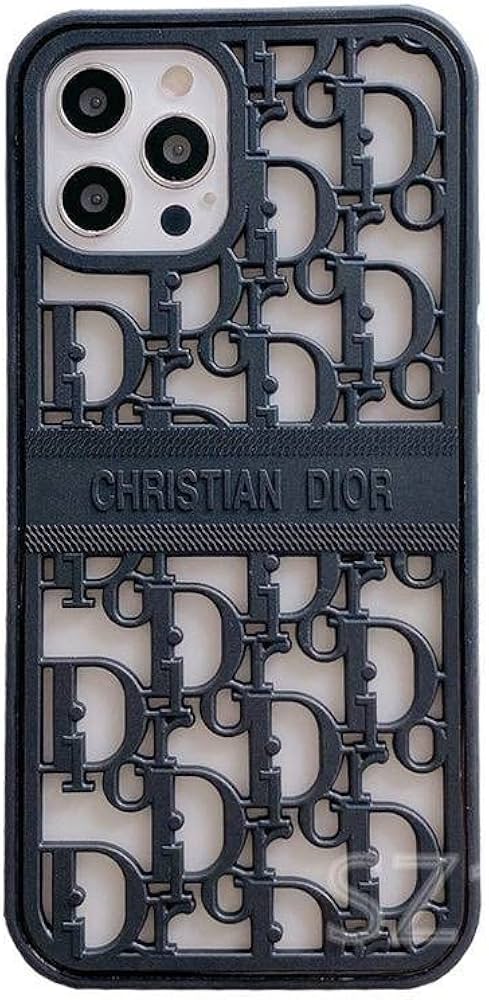 3D Silicone Christian Dior Cover for iPhone 13 Pro Max (Black