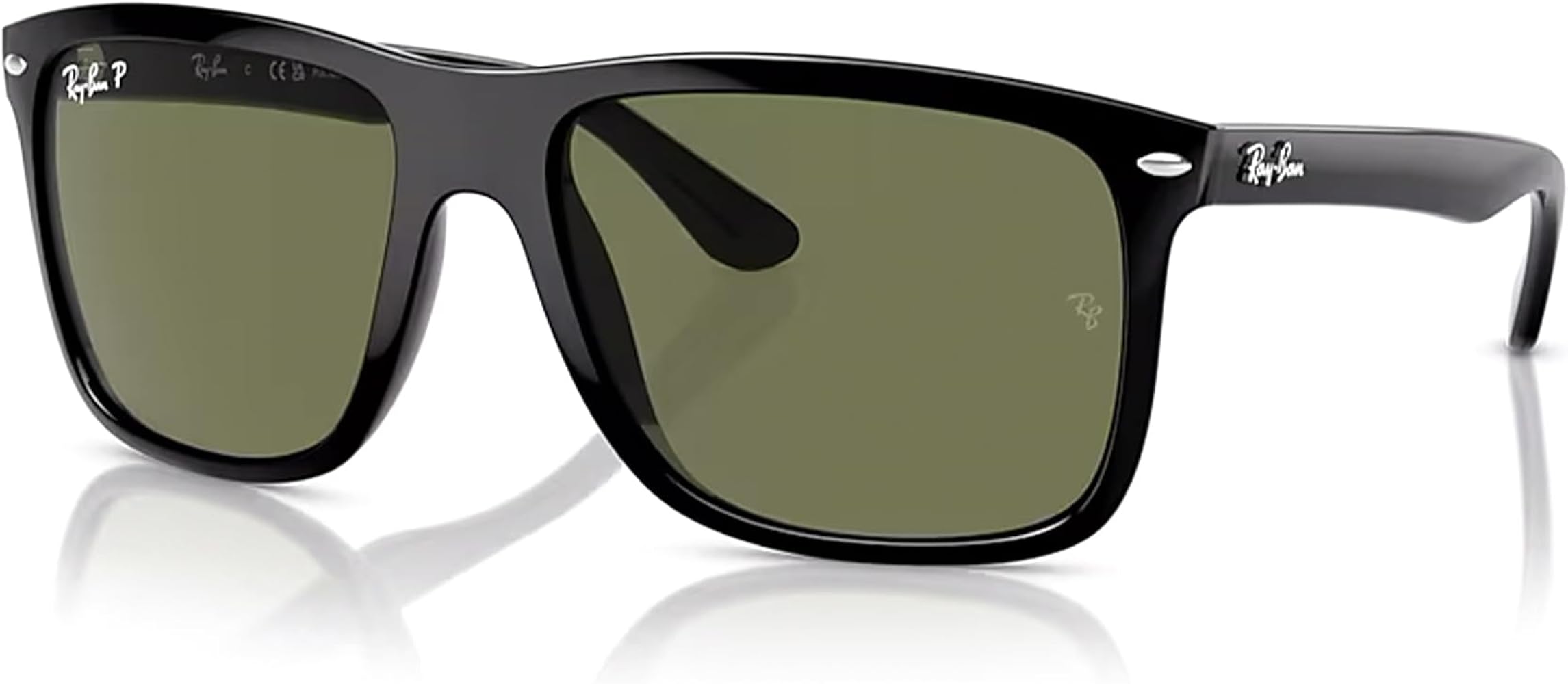 Amazon.com: Ray-Ban Boyfriend two RB4547 601/58 57MM Black/Green