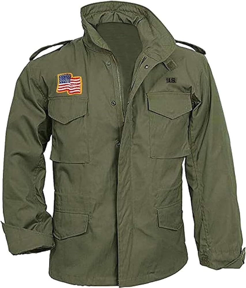Gamla M65 Field Jacket Military Olive Green Cotton Vintage US Army