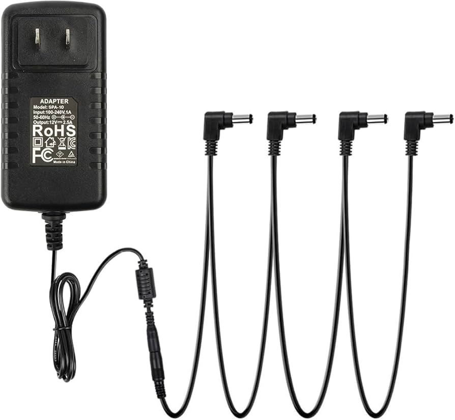 Amazon | STRICH エフェクター電源 4チャンネル DC9V 1A パワー