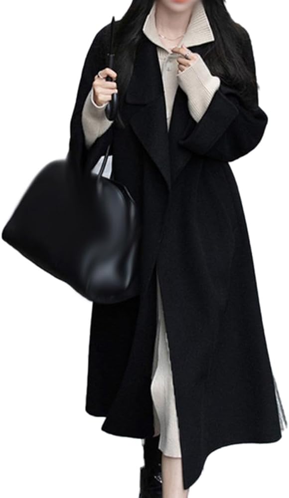 Amazon | [YJSO] チェスターコート ロングコート くろい トレンチ