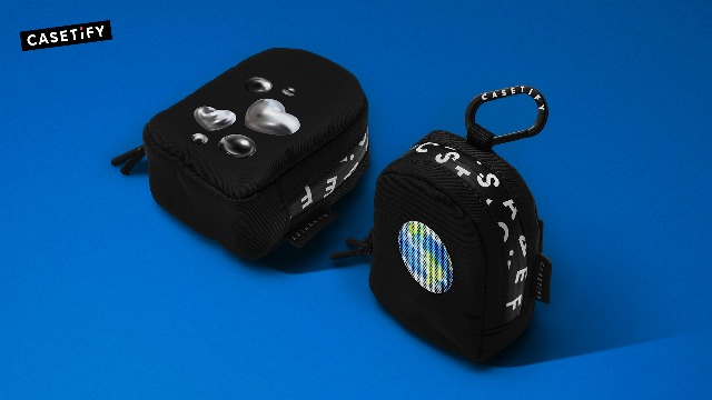 Amazon.co.jp: CASETiFY ワイヤレスイヤホンポーチ - ブラック : 家電