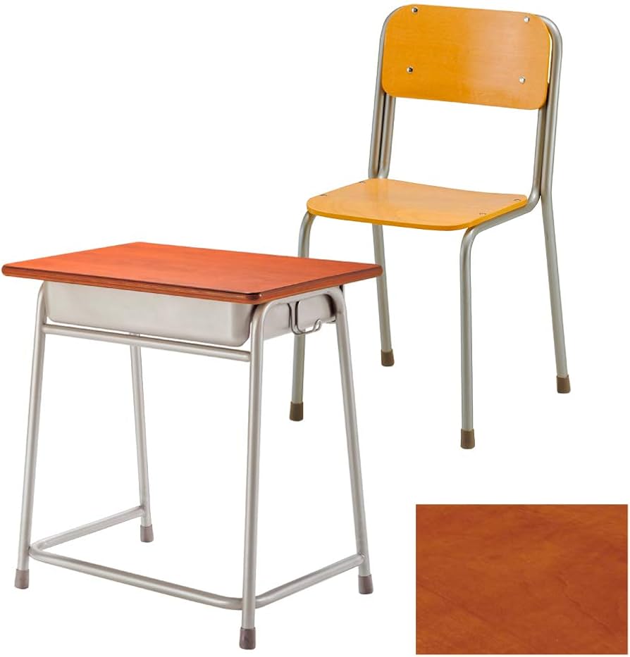 Amazon.co.jp: LOOKIT 学習机 椅子 2点セット 完成品 学校の机 59-G2-D