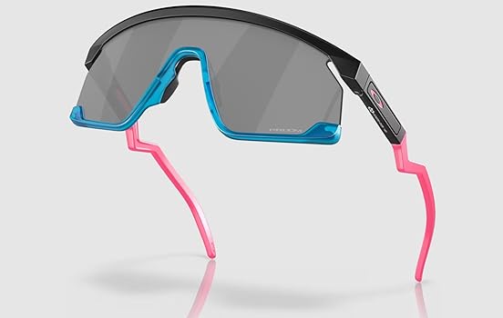 Amazon.com : Oakley BXTR Sunglasses Matte Black/Pink/Teal with