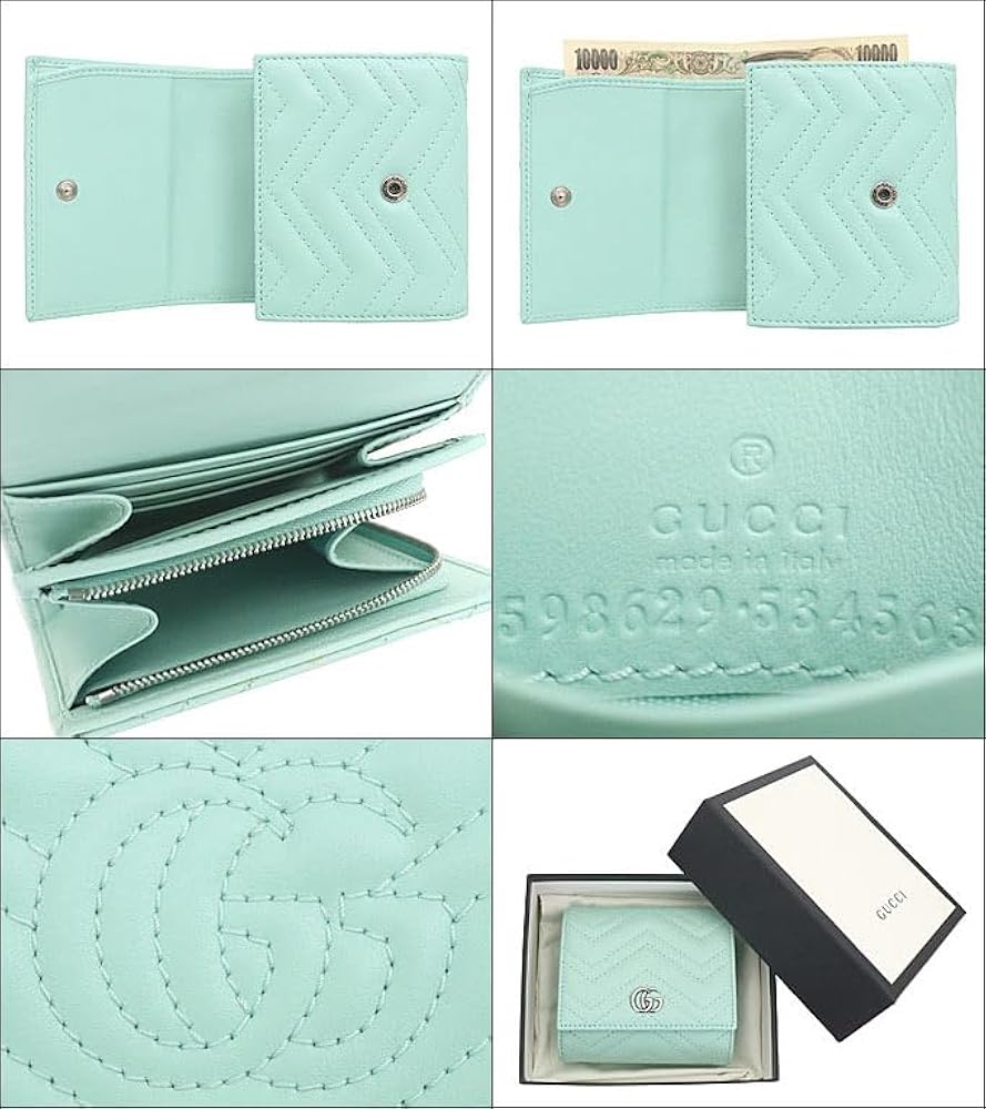 Amazon | [グッチ] 財布(三つ折り財布) 598629 DTD1P ミントグリーン