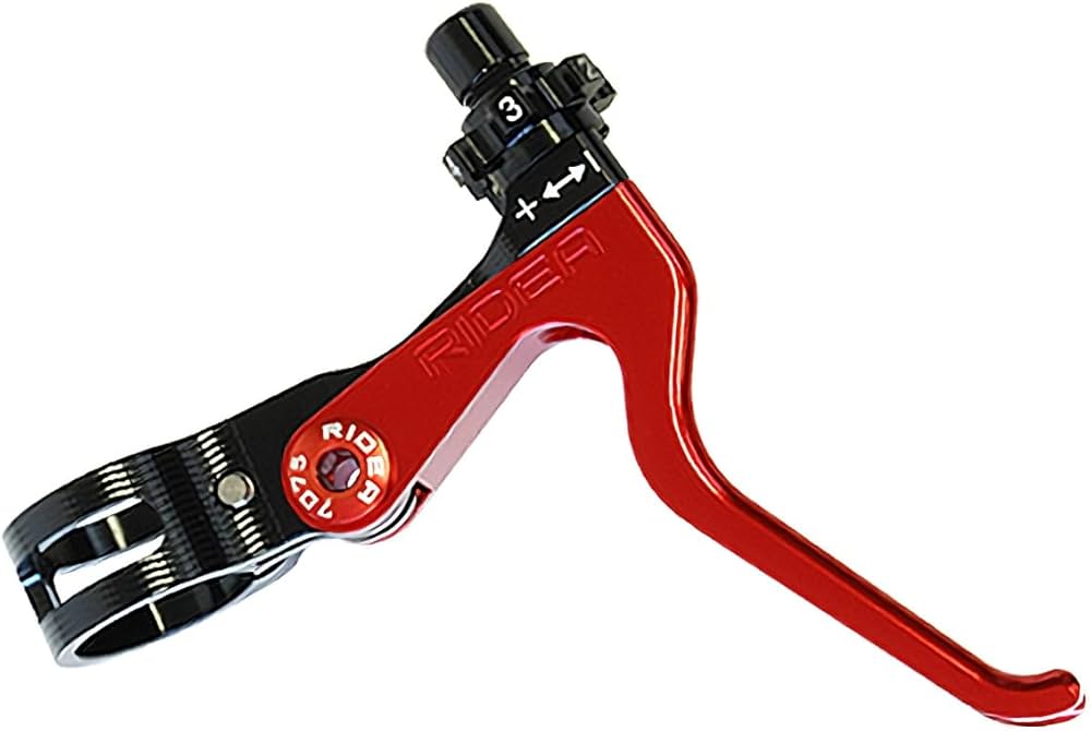Amazon.co.jp: RIDEA V-Type Lever CNC XFH レッド 147-00101 : Sports