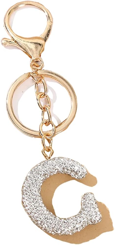 Amazon.com: RANXIZY Rhinestone Initial English Letter Keychain for