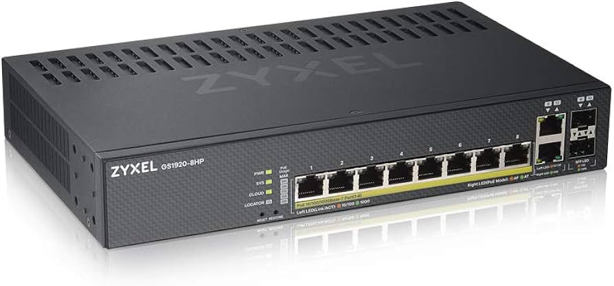 Amazon.com: Zyxel 8-Port PoE Gigabit Switch | Smart-Managed | 8x