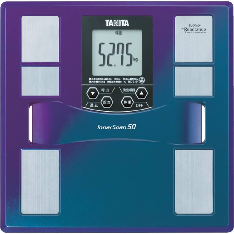 Amazon | タニタ 体重 体組成計 50g 最薄 日本製 ブルー BC-310 BL