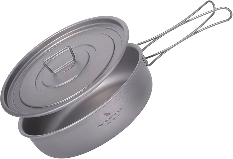 Amazon.co.jp: Boundless Voyage チタンフライパン 蓋付 19CM 1000ml