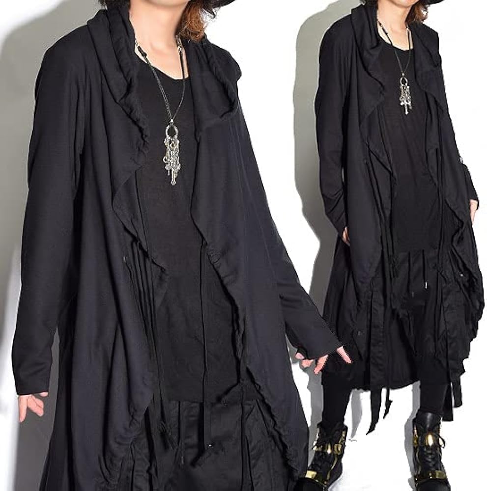 Amazon | [AllegloCROWS] ロングコート メンズ ドレープコート モード