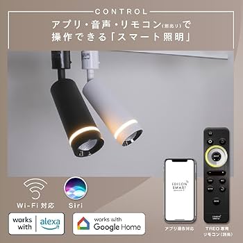 Amazon.co.jp: エジソンスマート TREO ミニスポットライト (ダクト
