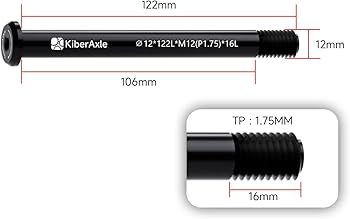 Amazon.com : KiberAxle 12mm Thru Axles for Bike Forks and Rear