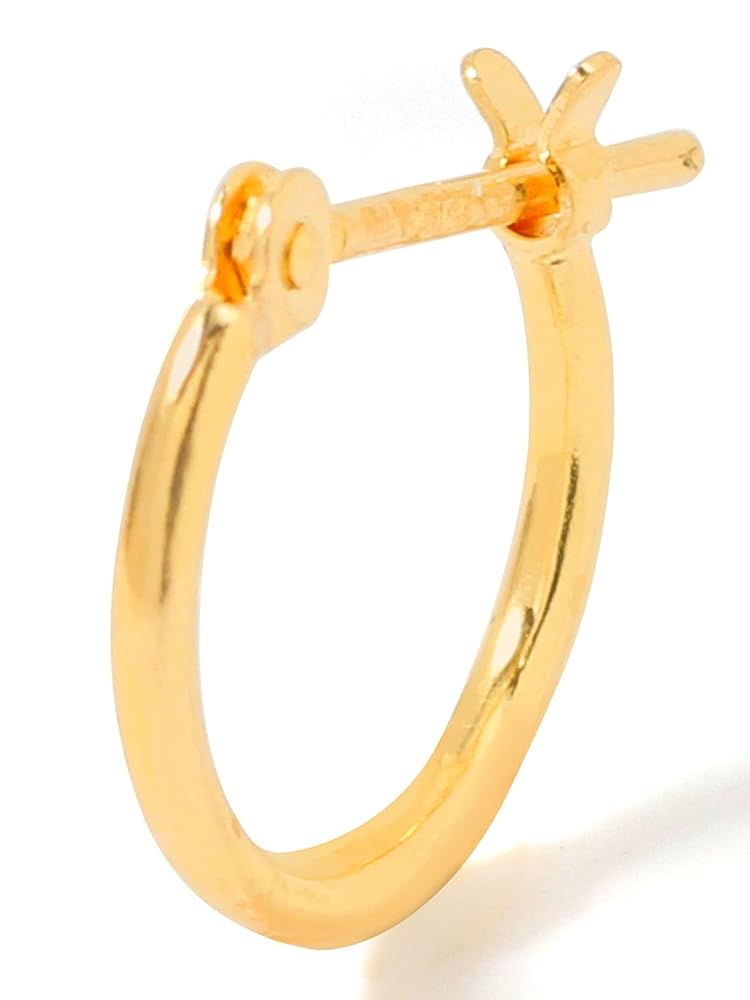 K18フープピアス 片耳用 5ミリx10ミリ K18フープピアス 片耳用 5ミリ