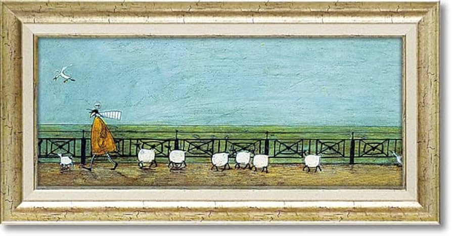 Amazon.co.jp: 絵画 サムトフト・ひつじ達と散歩 現代アート