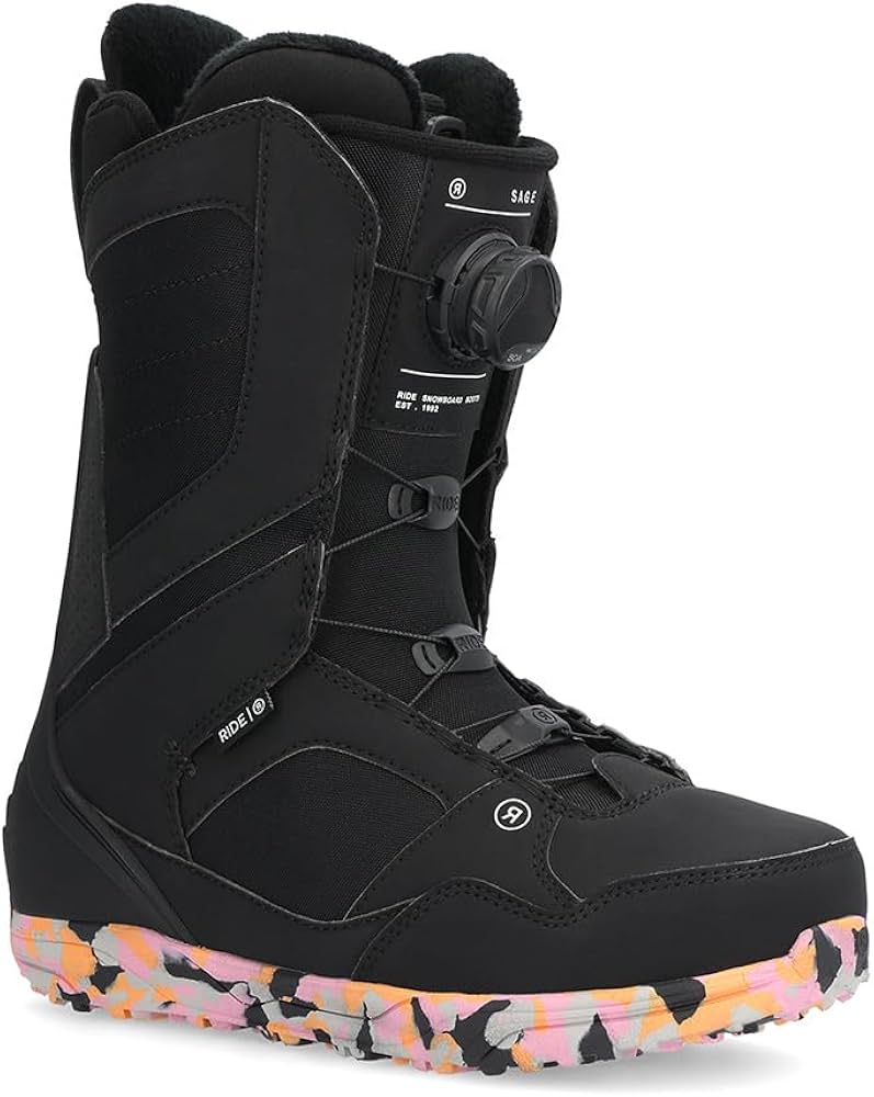 Amazon.com : Ride Sage Women's Snowboard Boots, Black, 10 : Sports
