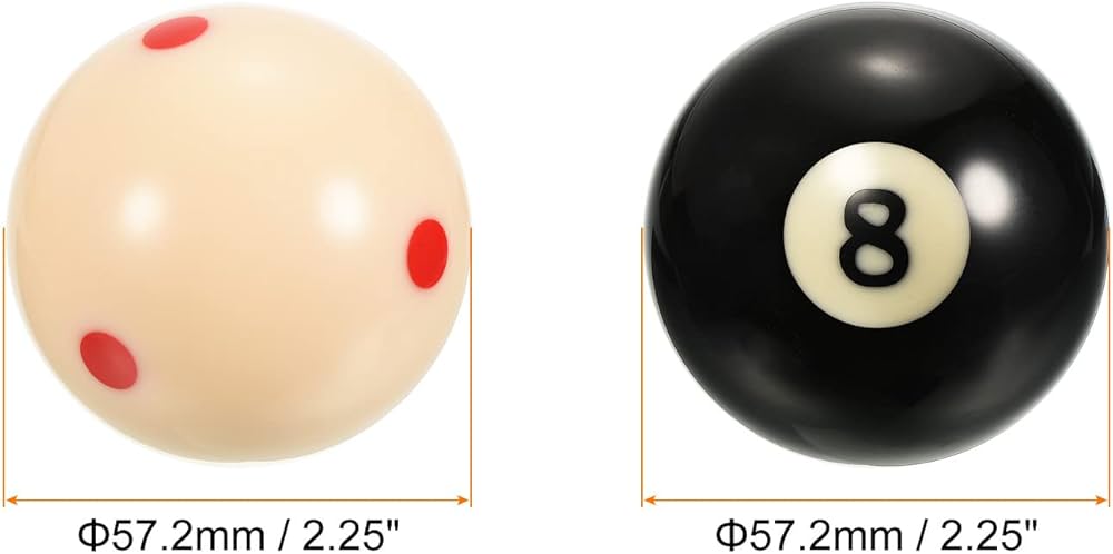 Amazon.co.jp: PATIKIL ビリヤードキューボール #8 57.2mm 2合1 交換用