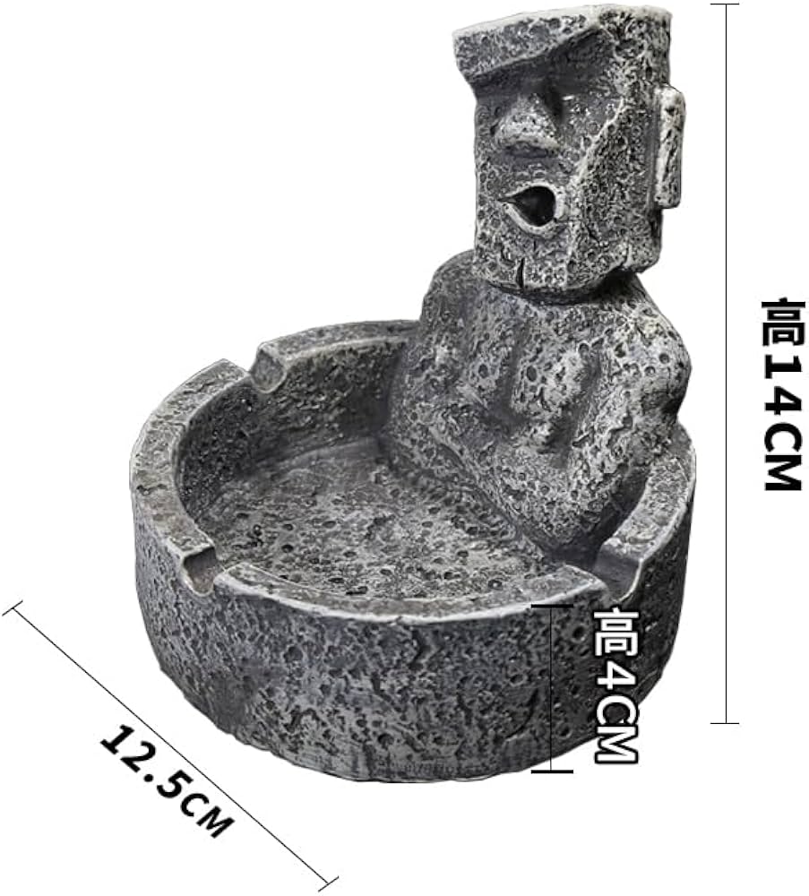 Amazon.co.jp: 灰皿 モアイ像 石像 Moai イースター 携帯灰皿 テーブル