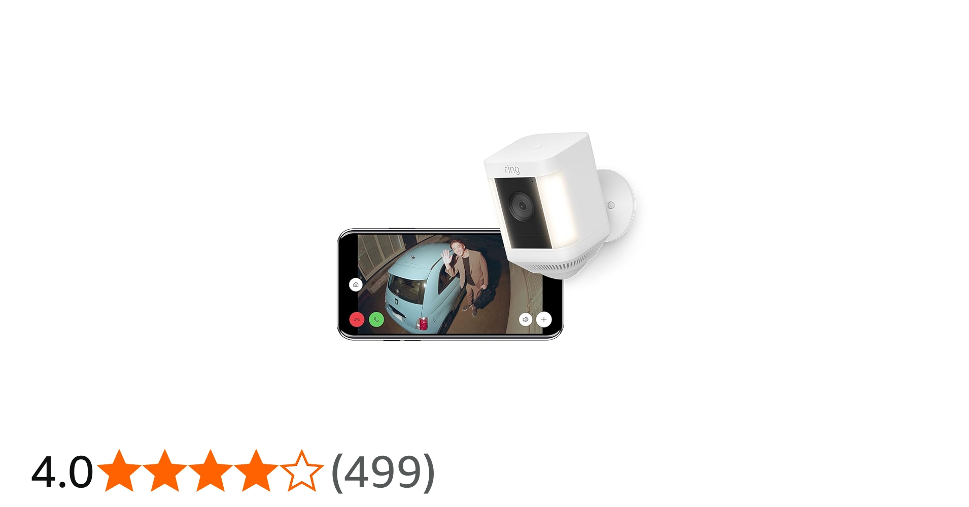 Ring Spotlight Cam Plus, Battery ホワイト - センサーライト付き