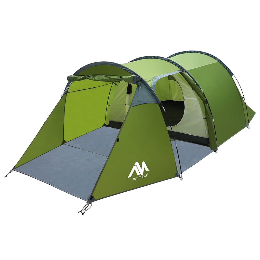 Amazon.co.jp: AYAMAYA テント 2ルーム 前室付き トンネルテント 2-4人