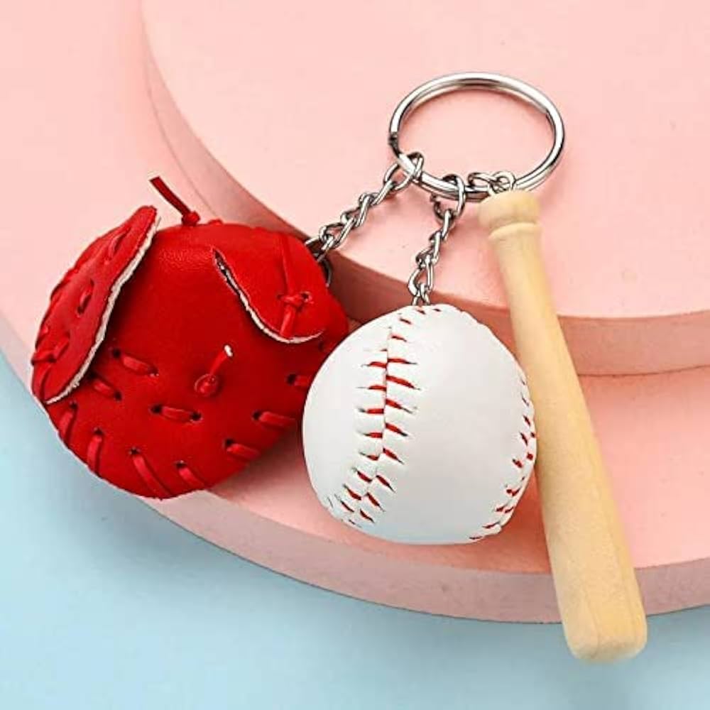 Amazon.co.jp: 【赤黒2点セット】野球 キーホルダー Baseball グローブ