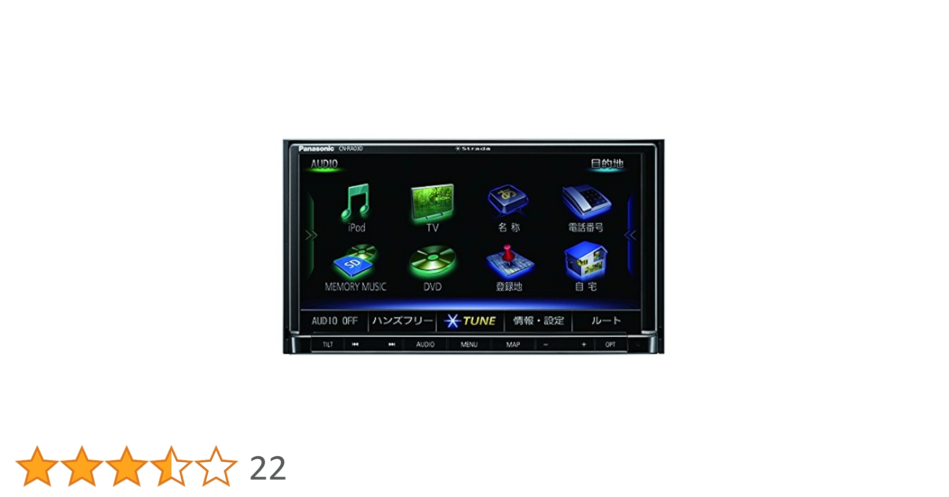 Panasonic CN-RA03D 地図データは2016 パナソニック CN-RA03WD 地図