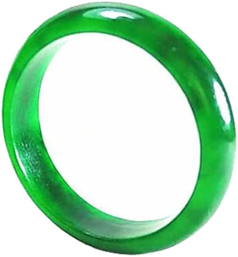 Amazon | [Agst-chi] 天然 ビルマ産 満緑 帝王緑 翡翠 リング くりぬき