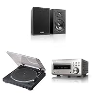 Amazon.co.jp: Denon レコードプレーヤー/スピーカーセット チェリー