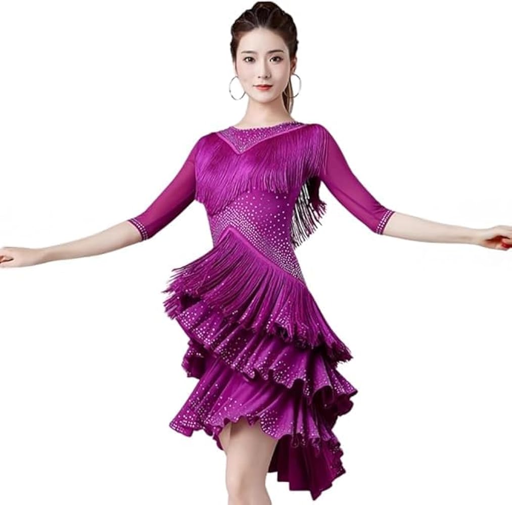 Amazon.co.jp: [hapyours] ラテンダンスドレス 社交ダンス衣装 練習着