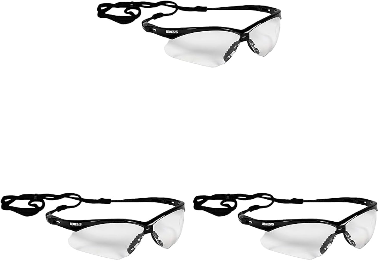 Amazon.com: KLEENGUARD Nemesis Safety Glasses Black Frame Clear