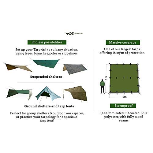 Amazon.co.jp: DD Hammocks JAPAN DD Tarp 4×4 コヨーテブラウン