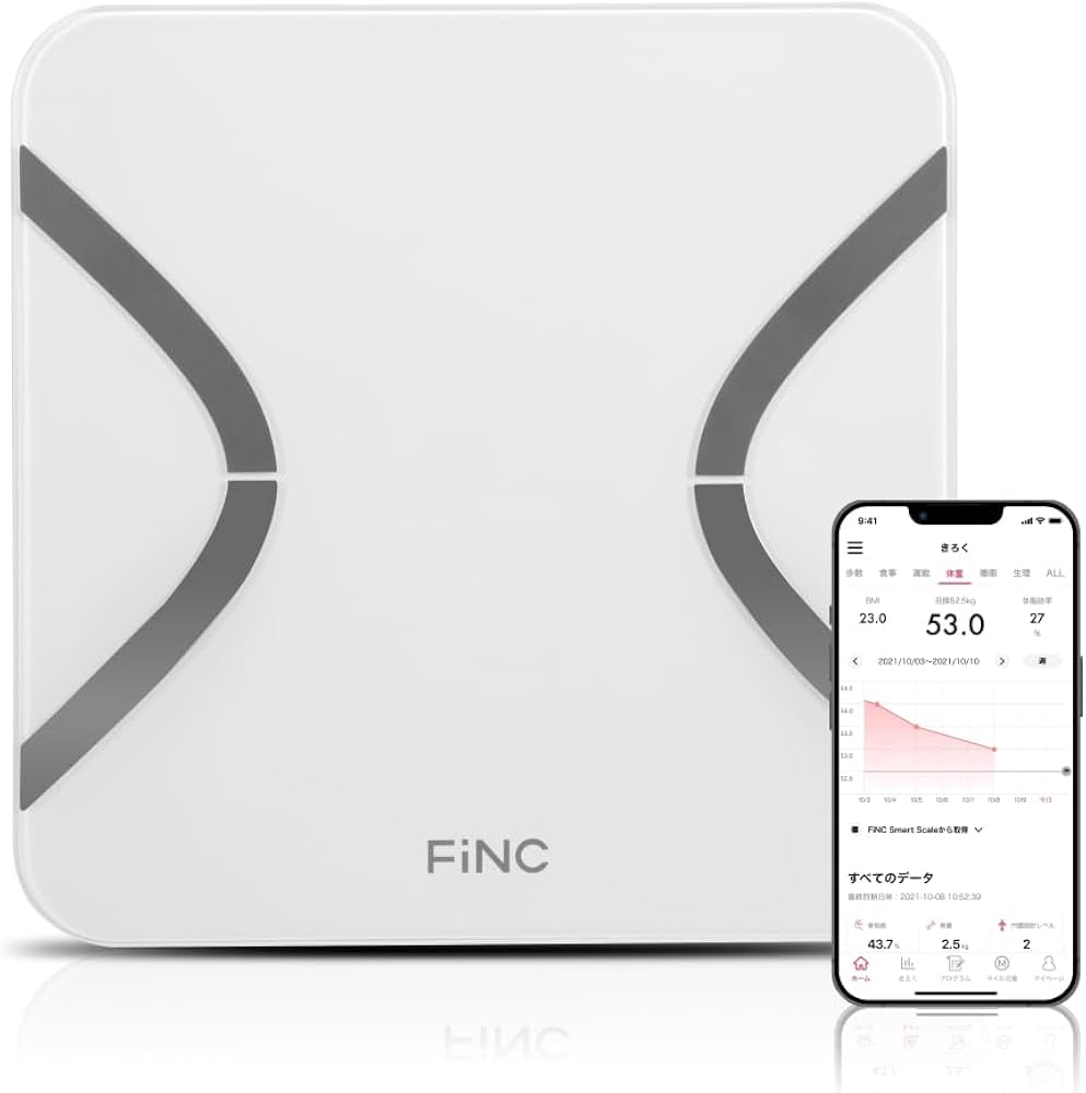 Amazon.co.jp: FiNC（フィンク）オリジナル体組成計（CS20D）【スマホ