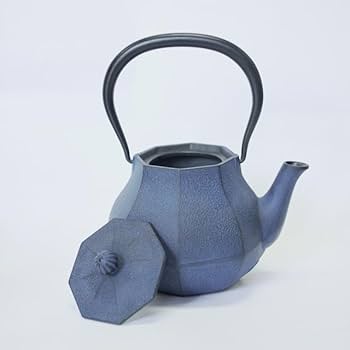 Amazon | 及富 南部鉄器 鉄瓶 みやび 1.0L 青 大谷翔平 使用 | ノー
