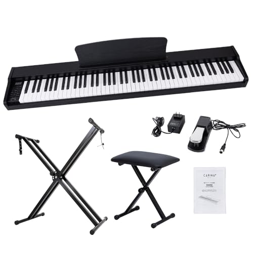 Amazon | Carina 電子ピアノ 88鍵盤 スタンド椅子セット キーボード
