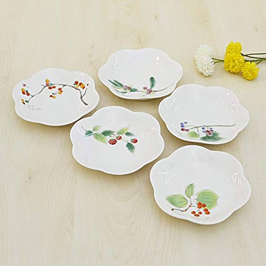 Amazon | 香蘭社 山だより 小皿セット 5個 直径11cm×高さ2.5cm 有田焼